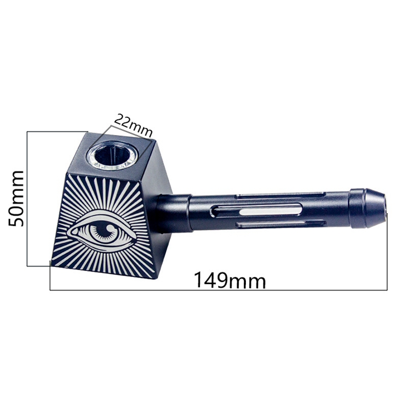 I più nuovi tubi colorati in lega di alluminio Piramidi Eye Style Portatile rimovibile Dry Herb Tabacco Filtro in vetro Cucchiaio Ciotola Handpipes Fumo manuale Tubo portasigarette