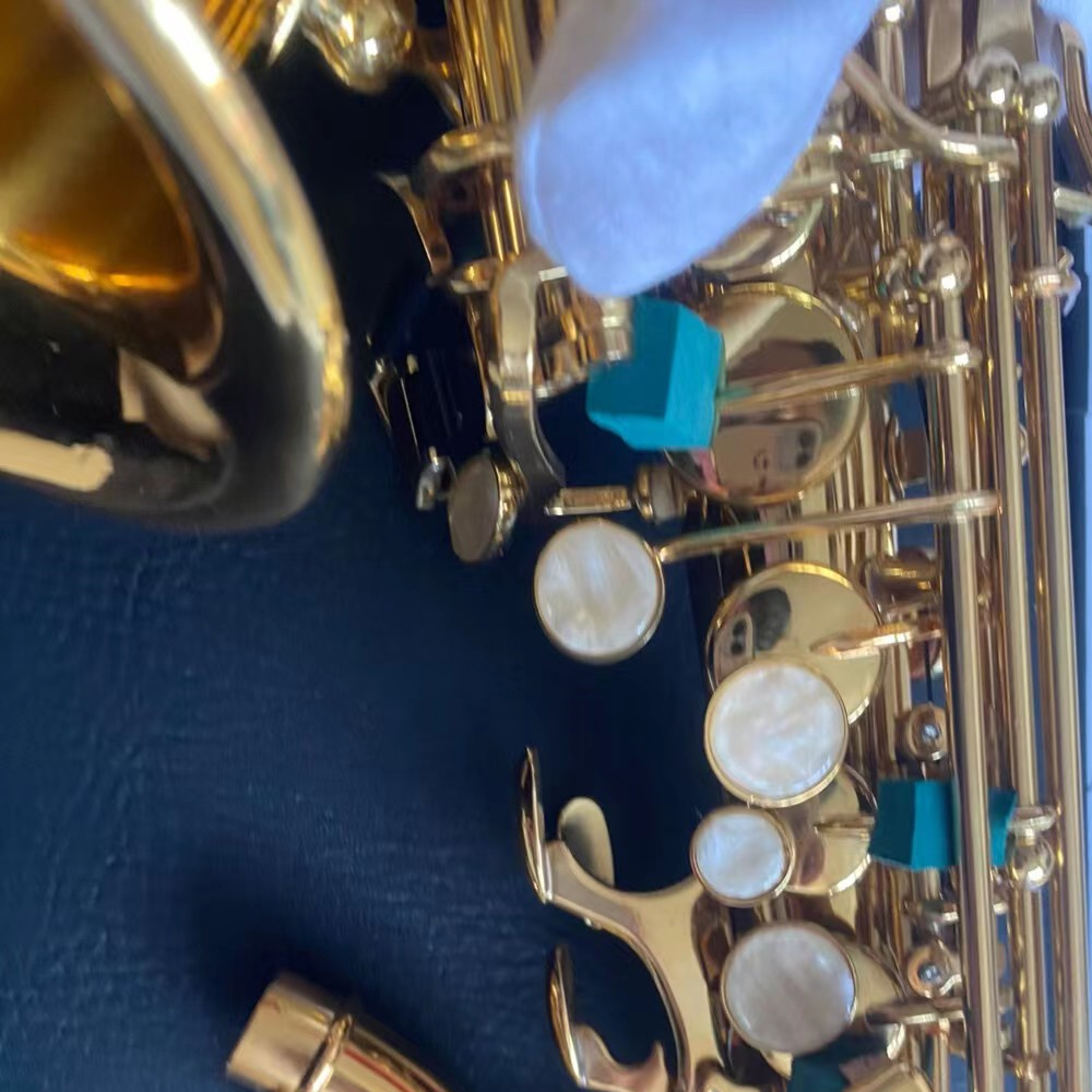 Profissional w010 saxofone soprano bb latão ouro lacado jazz instrumento de fabricação artesanal japonês com acessórios