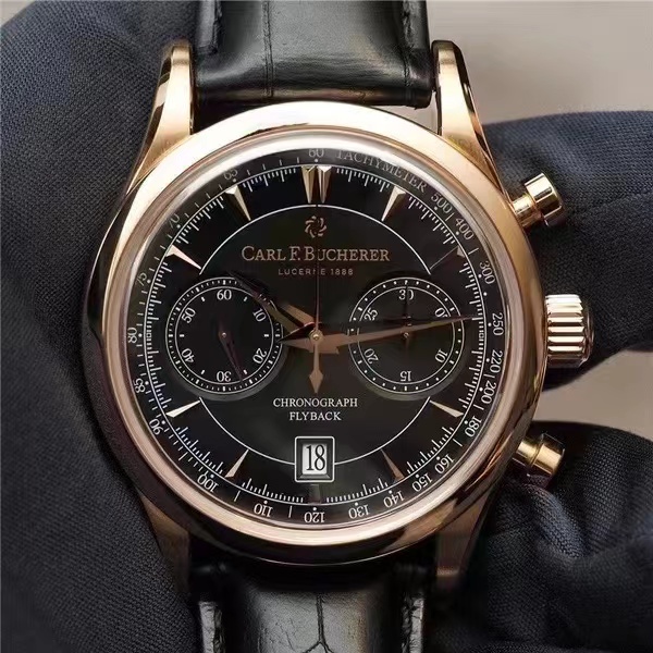 Yeni Carl F. Bucherer Mens Watch Limited Edition Beş İtiraz Serisi Renkli Yüz Zamanlayıcı Mavi Dial Üst Kumaş Kuvars Tasarımcı Hareketi Yüksek Kaliteli Montre