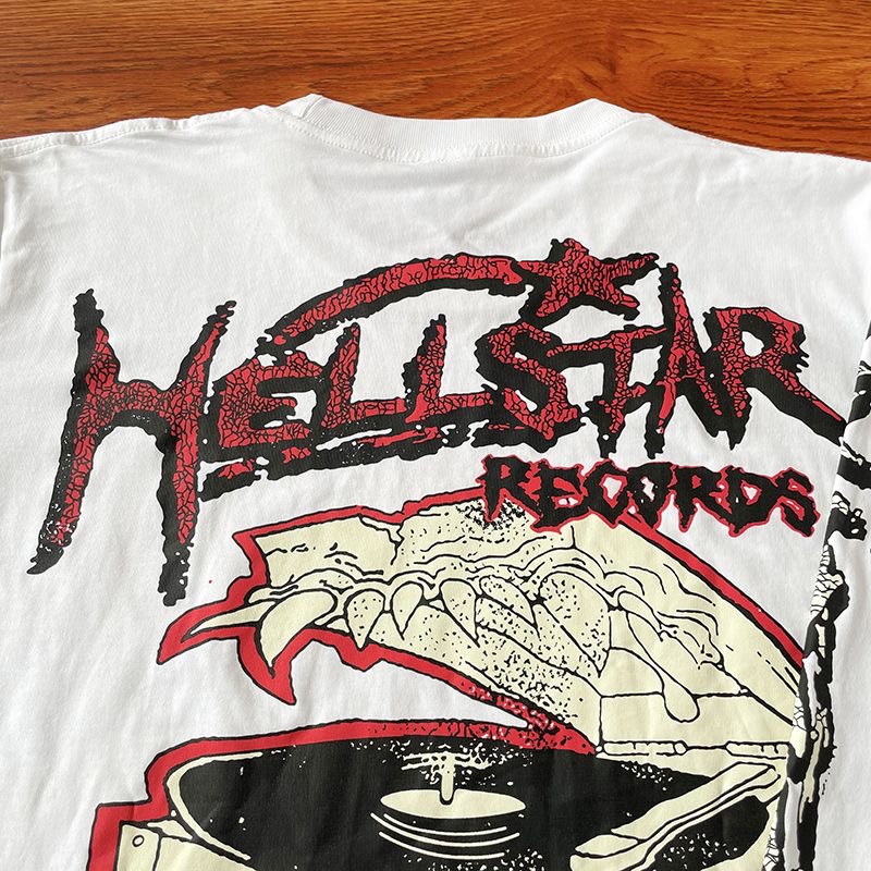 Hellstar recdrds ins mesma marca de moda europeia e americana de algodão de manga comprida t-shirt homens camisolas gola redonda manga longa ao ar livre street hoodies SMLXL