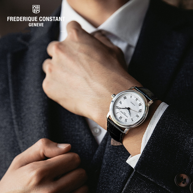 2023 FREDERIQUE CONSTANT Moda Relógio Masculino de Luxo Simples Business Auto Data Dial Quartz Designer Movimento Relógios Relógios de Pulso Montre de Alta Qualidade