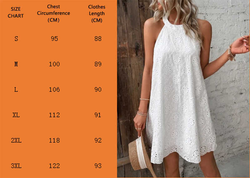 Casual Dresses Fashion Trend Summer Women's dress New Ladies Lace Solid Color Sleeveless Buttonless Dresses for Women 2023 J0705