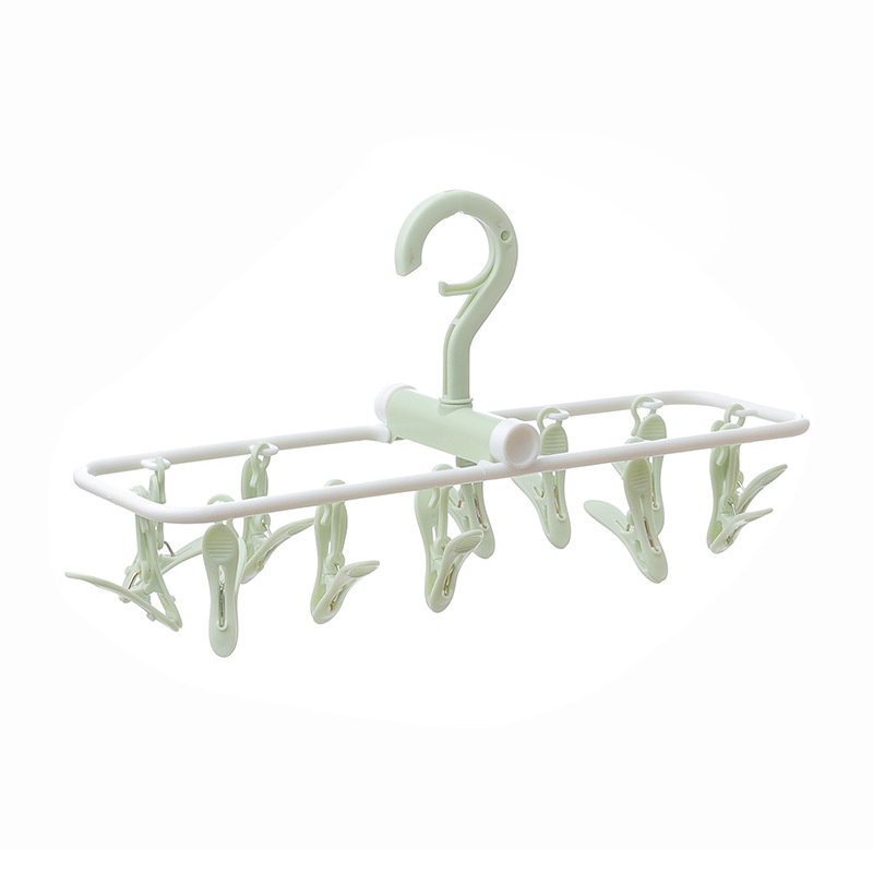 Draagbare opvouwbare reiskleerhangers met clips Lichtgewicht shirts Sokken Ondergoed Kleerhangers Droogrek voor thuis Buiten reizen