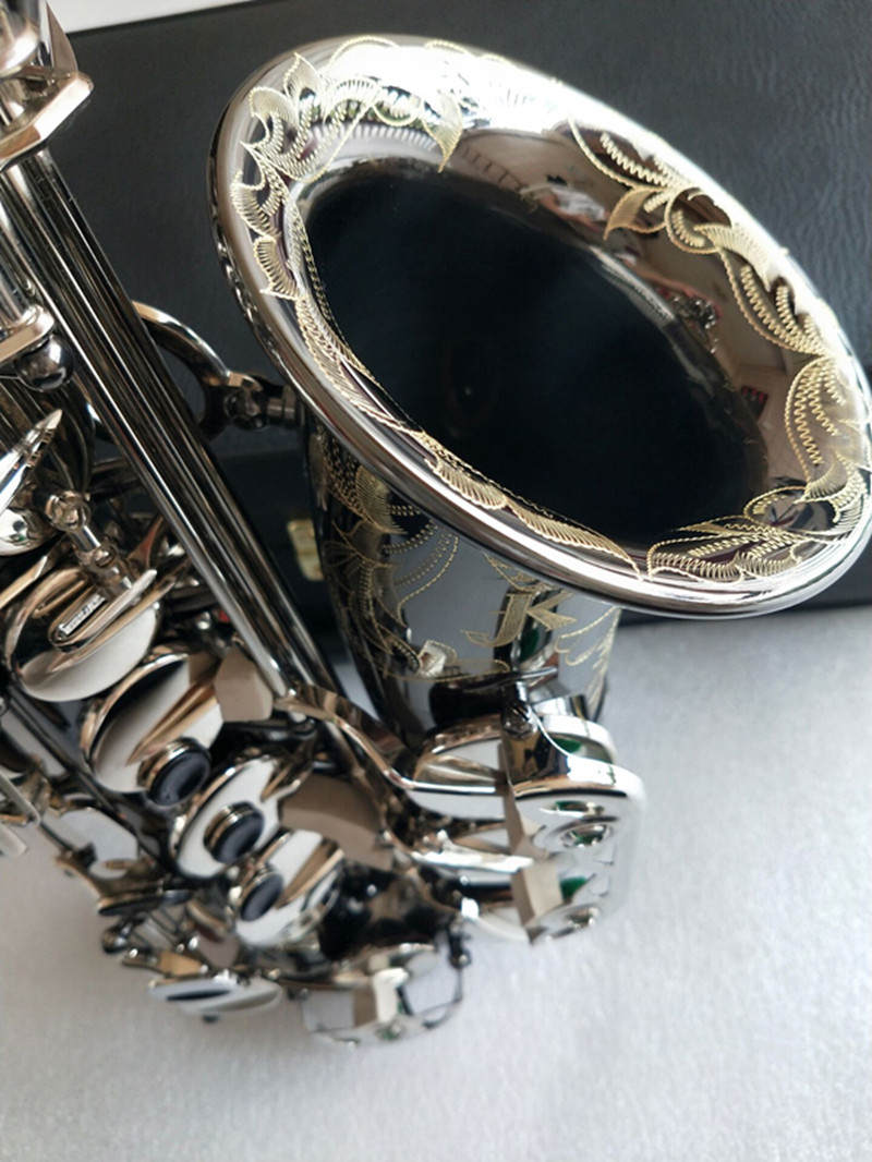 2023 Nouvelle Allemagne JK SX90R Keilwerth Saxophone Alto Noir Nickel Argent Alliage Alto Sax Instrument de musique en laiton avec étui Embouchure Copie