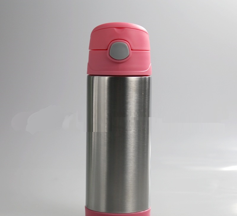 Vacuum stainless steel spring cup Stainless steel bounce cup outdoor portable thermos cup children's cup gift