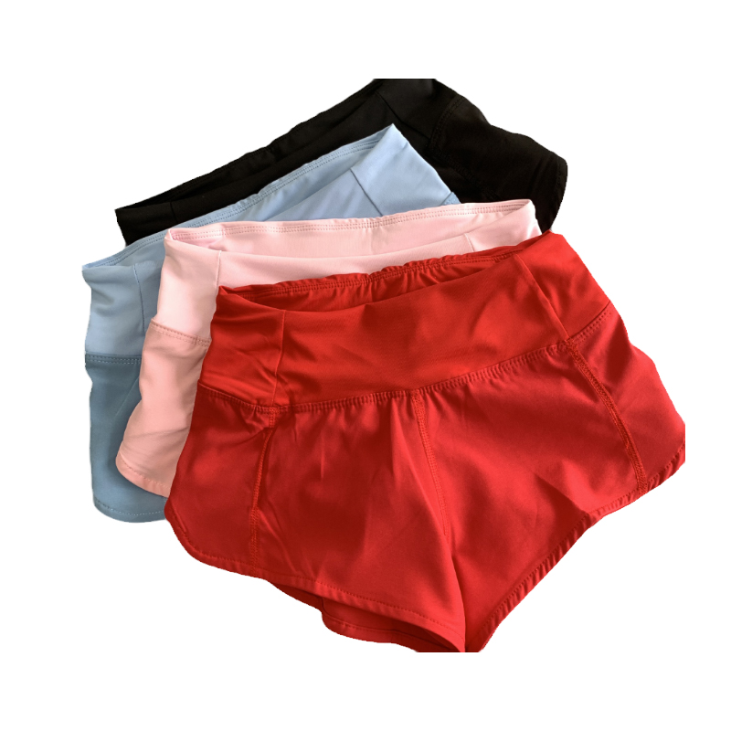 L Shorts de ioga luxuosos de 3 polegadas, shorts femininos de cintura alta, calças esportivas de academia, bolsos de cinto com forro de listras reflexivas