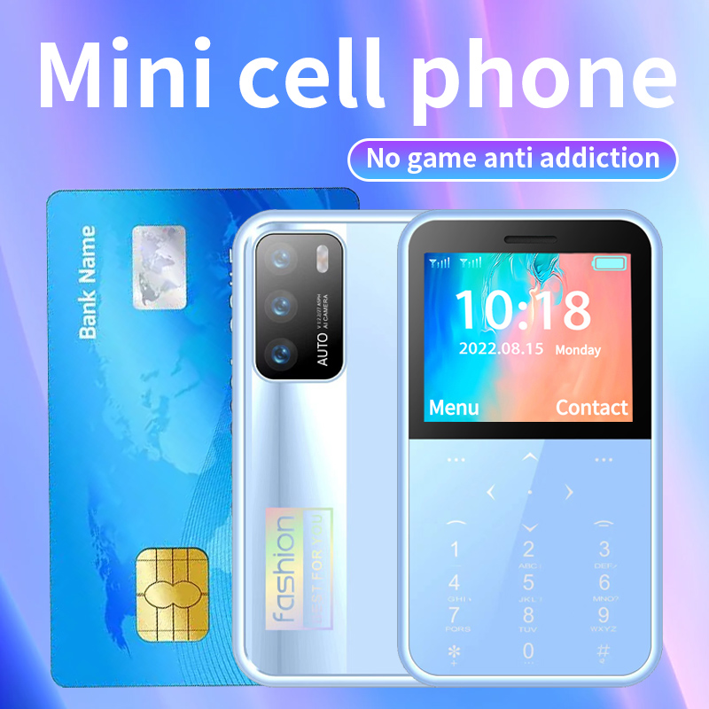 Originele Nieuwe H888 Mini Card Telefoons Ontgrendeld Quad Band Dual Sim Kaarten GSM Mobiele telefoon 1.8 ''Mobiele Telefoons ultradunne Mode Kinderen Klein Formaat Mobiel