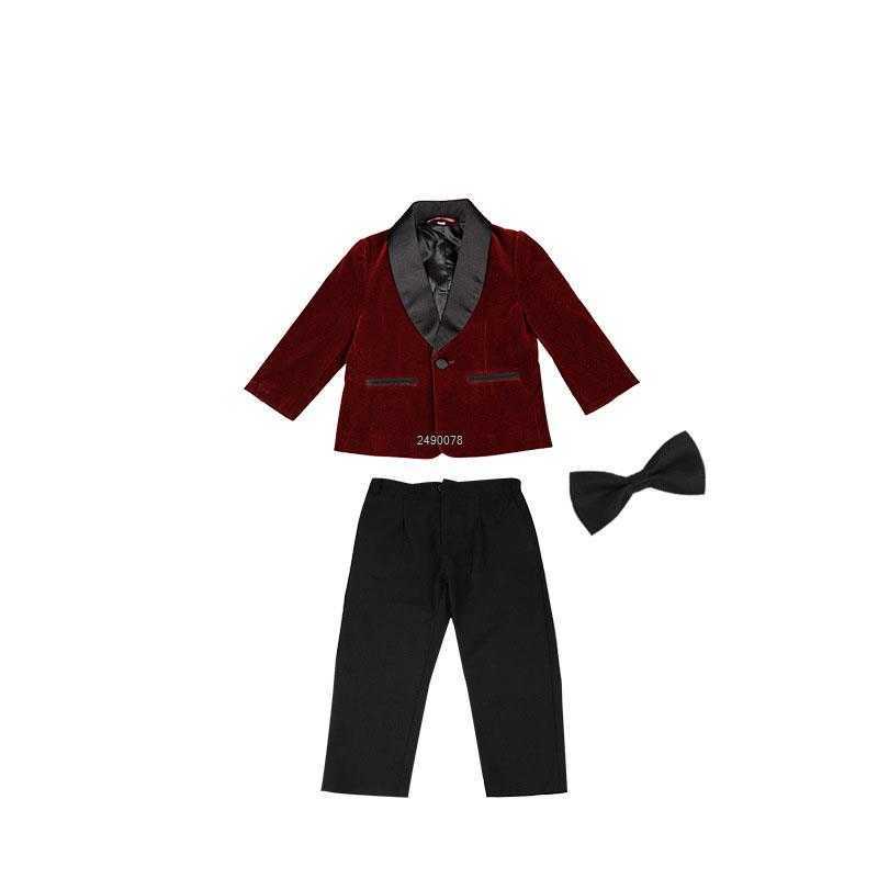 Anzüge Gentleman Kinder 1 Jahr Geburtstag Kleid Baby Jungen Samt Jacke Hosen Foto Anzug Kinder Hochzeit Performance Party Klavier tragenHKD230704