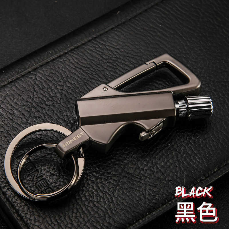 Porte-clés en métal, briquet de survie en milieu sauvage, 10,000 utilisations de kérosène, cadeau pour hommes, Gadget amusant C6SV