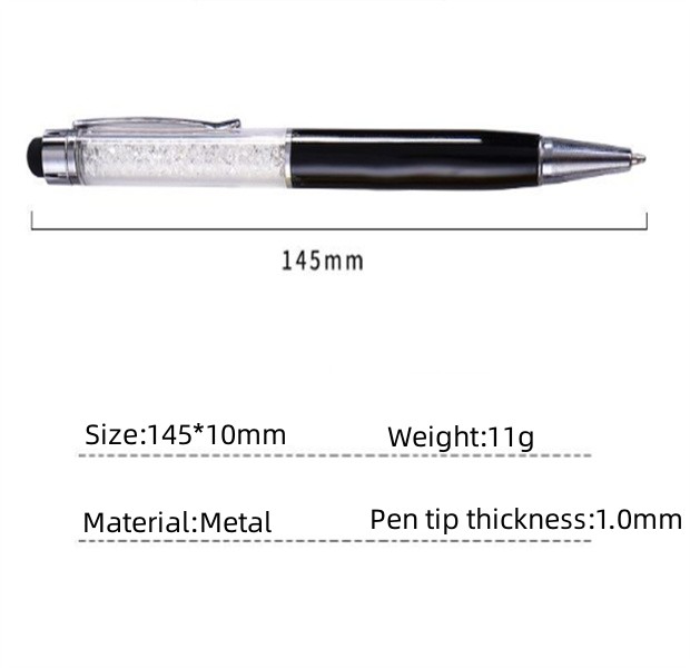 Creative 24 Kleur Bling Crystal Balpen Creative Pilot Stylus Touch Pen voor Schrijven Briefpapier Kantoor School Student Gift JL1467