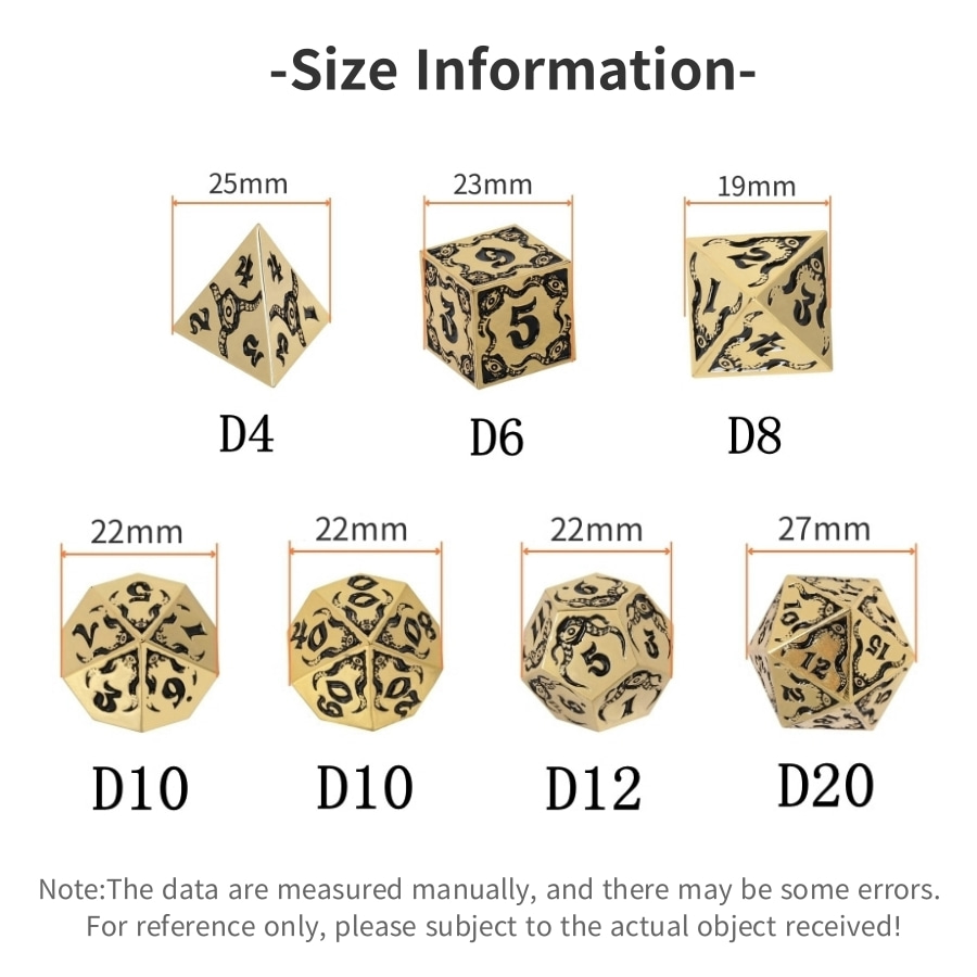 Hot Sale Polyhedral Loose Gemstones Dice Set Dungeons & Dragons Metal Dice Set DND Games Custom RPG Dice Wholesale 2023 New Style