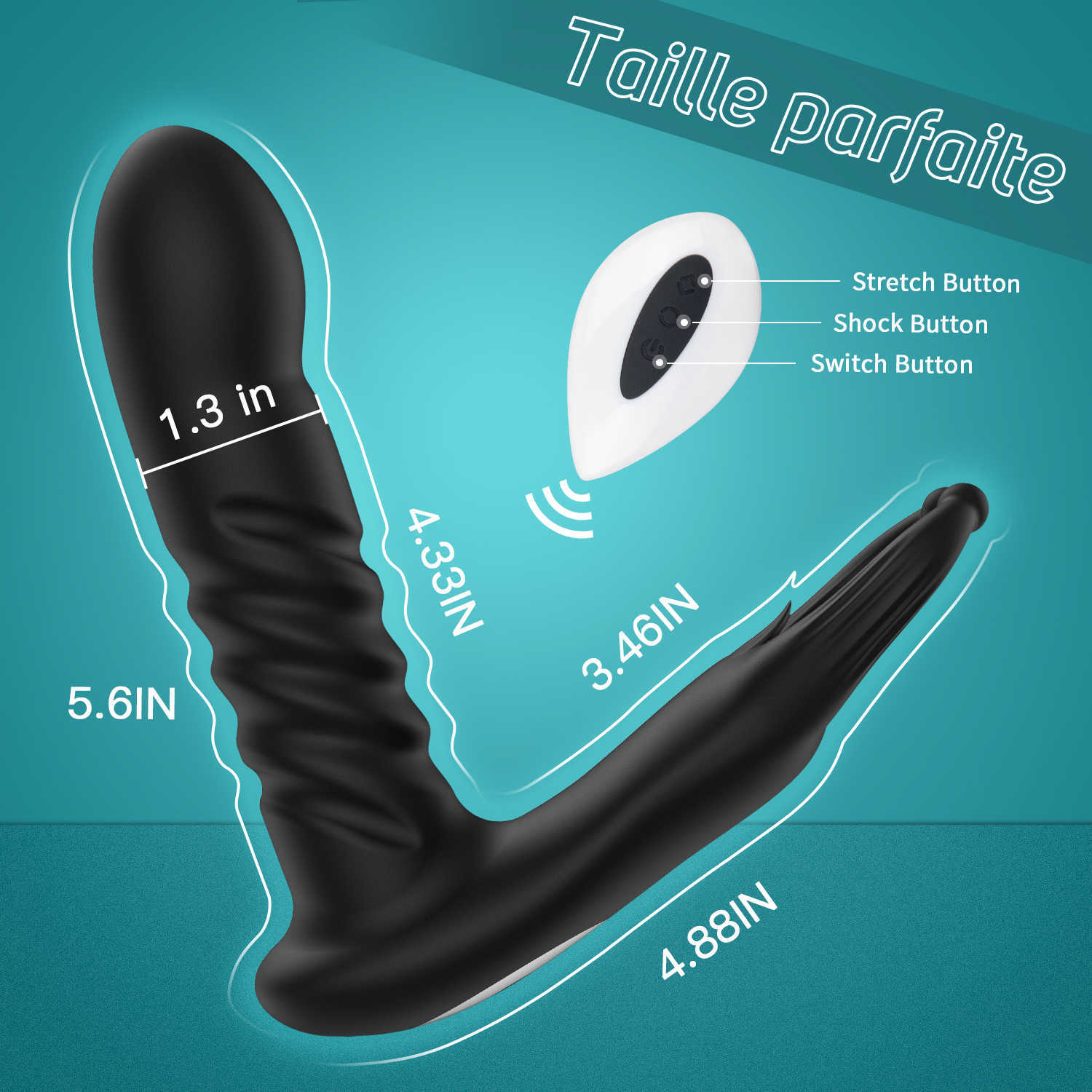 Telescopic Remote Vibrator Women Man Butt Anal Plug Male Postate Massager Nipple Vaginal g Spot Clit Stimulator Adult Sex Toys230706