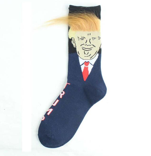 Femmes Hommes Trump Crew Chaussettes Cheveux Jaunes Drôle Dessin Animé Sport Bas Hip Hop Chaussette