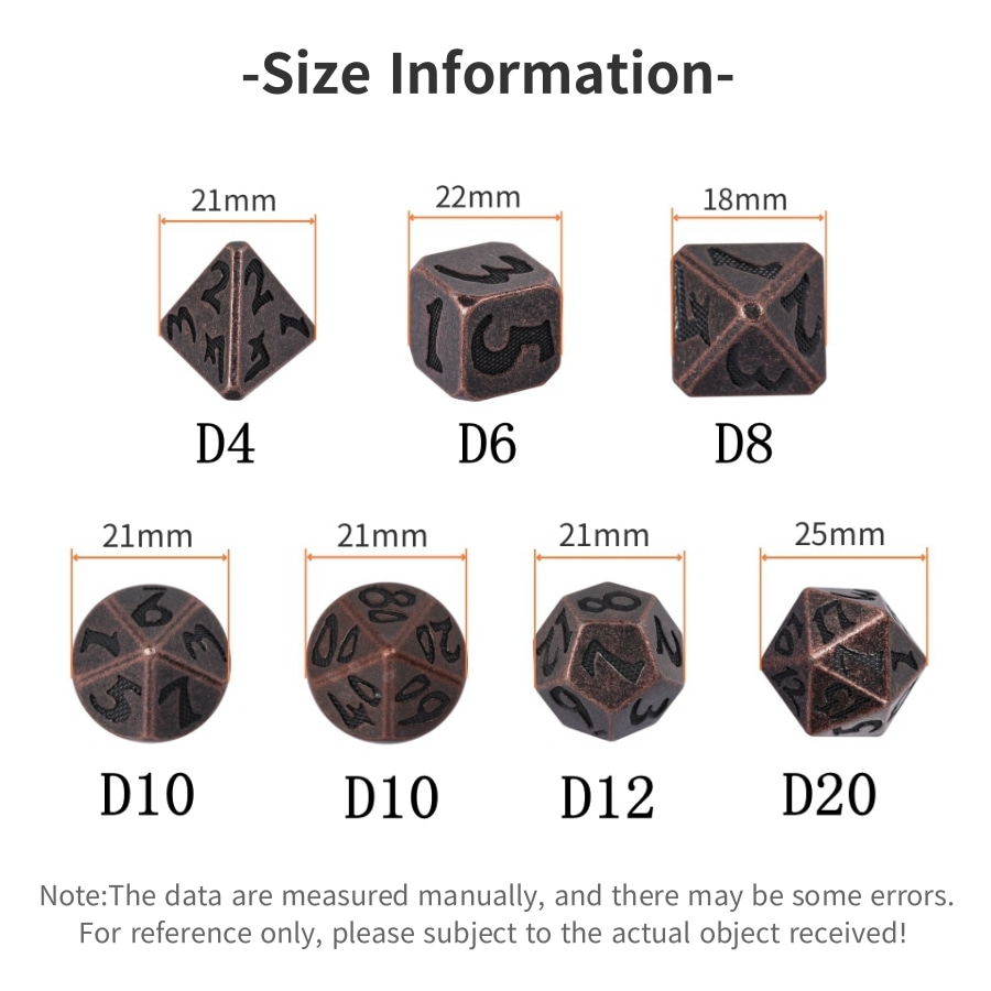 Wholesale Polyhedral Loose Gemstones Dice Set Dungeons & Dragons Distinctive Metal Dice Set DND Games Customized RPG Dice 2023 New Style