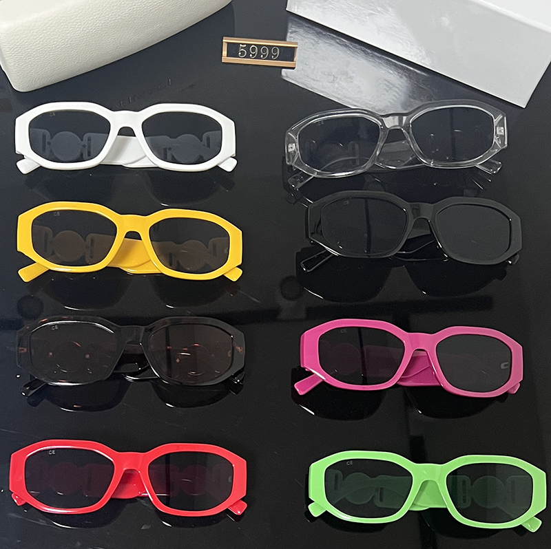 Designer solglasögon Cat Eye solglasögon för kvinnor män Personlighet Trend lyx UV-beständig sol Polariserat glas Casual Mångsidiga glasögon med box present