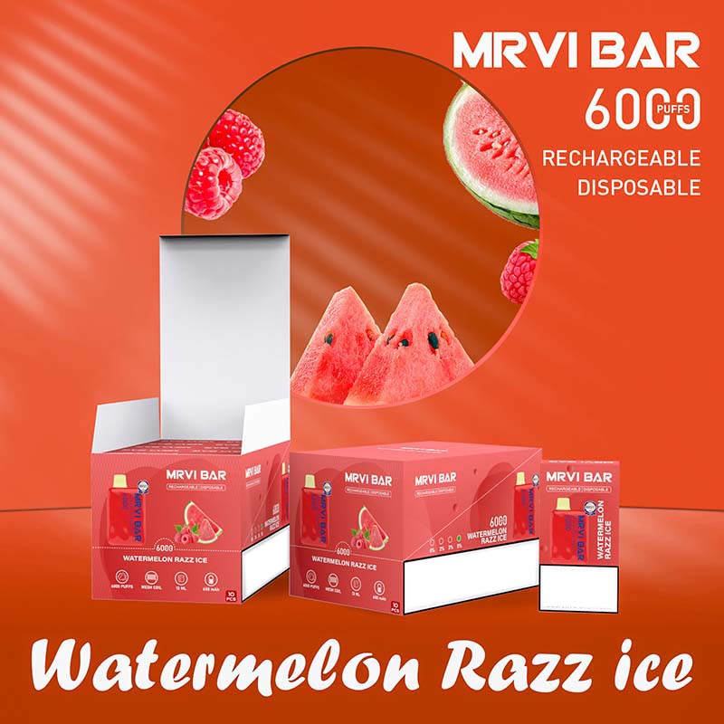 Mrvi Bar 6000 Disposable Vape Pen E Cigarette Device With 650mAh Battery 13ml Pod Prefilled Catridge rechargeable crystal bar