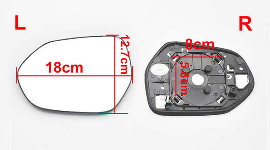 Pour Toyota Camry 2018-2023 accessoires de voiture rétroviseur verre rétroviseurs lentille de recul avec chauffage