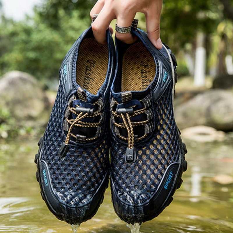 Chaussures de randonnée Chaussures de natation unisexes pour hommes Baskets en maille pour l'extérieur Sandales à enfiler pour la plage aux pieds nus Chaussures aquatiques en amont Chaussures antidérapantes River Sneaker HKD230706
