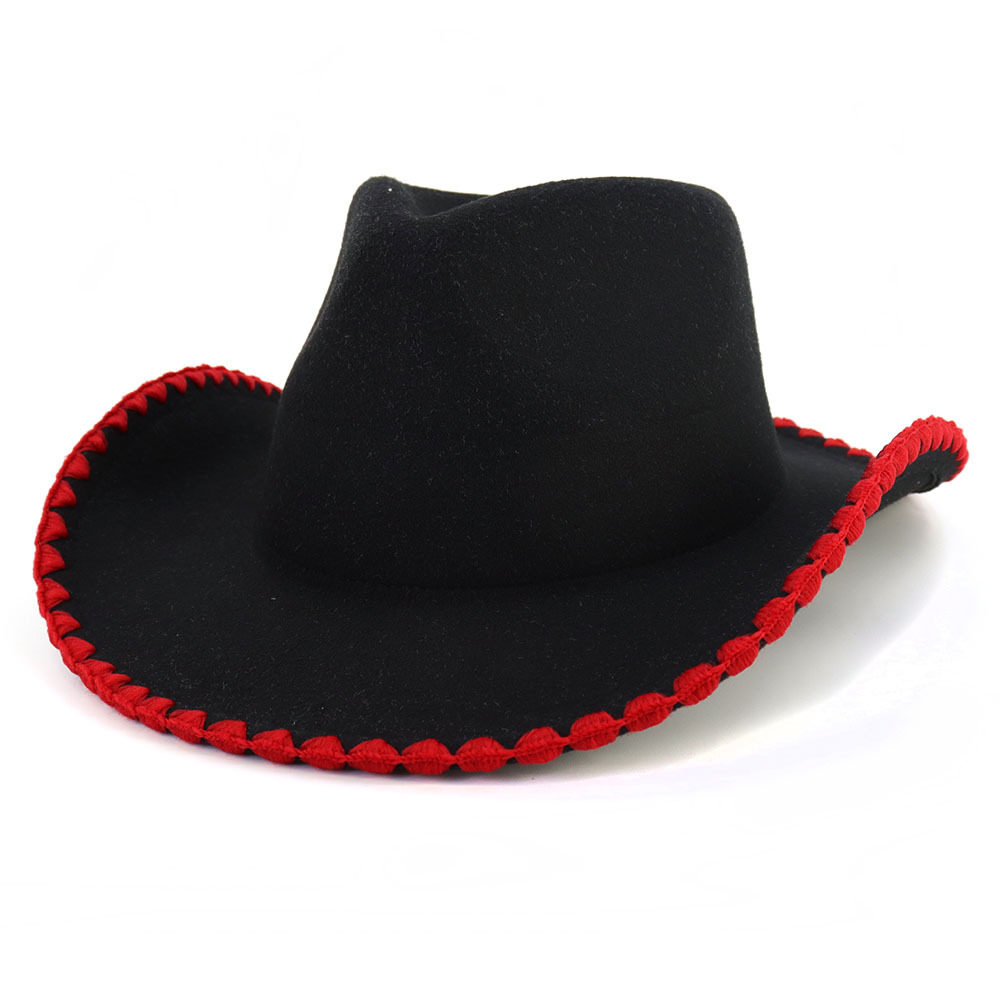 Chapéus de cowboy de aba larga masculinos vintage outono inverno feminino novo chapéu Fedora de feltro pêssego chapéu de feltro Jazz Trilby chapéu de sol ao ar livre