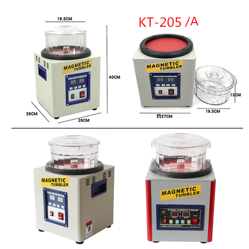 KT-205 KT-205A 370W Machine de polissage de gobelet magnétique Mini polisseuse de bijoux magnétique équipement de bijoux de gobelet