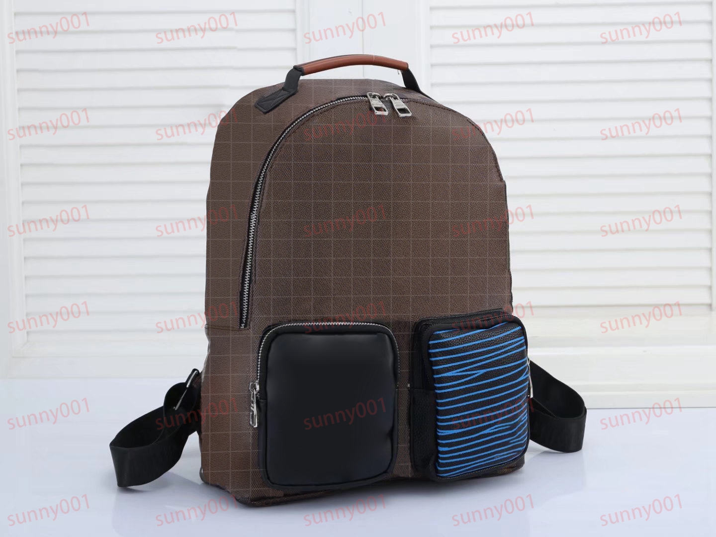 Printed Grid Backpack Designer Front Bag Fashion Double Shoulder Bag Luxury Travel Luggage Bags Casual Women Small Backbacks Style