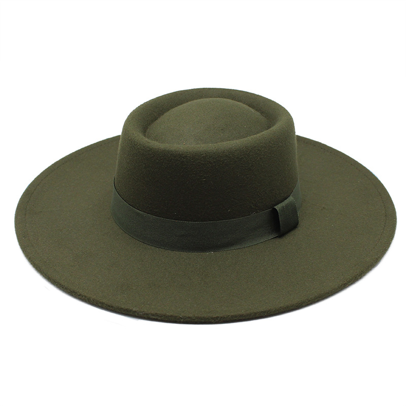 Cappelli Fedora solidi in stile francese donna 9,5 cm a tesa larga formale feste di matrimonio cappello jazz vacanze invernali all'aperto