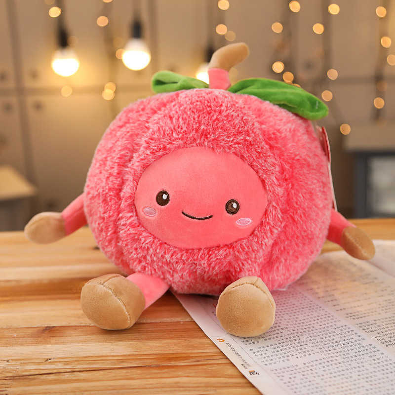 Animaux en peluche dessin animé pastèque cerise ananas Fruits doux en peluche jouets mignons poupées en peluche oreiller pour bébé décor à la maison enfants cadeaux d'anniversaire HKD230706