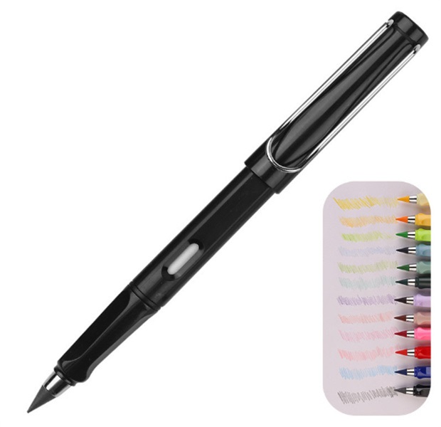 Crayon entérique HB sans encre coloré pas besoin d'aiguiser des crayons permanents pour stylo à plomb sans fin stylos effaçables pour enfants outils d'écriture de papeterie pour élèves écologiques JL1469