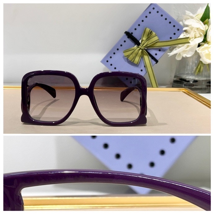 2023 femmes hommes lunettes de soleil de haute qualité noir largeur planche plein cadre violet clair dégradé couleur lunettes carrées disponibles avec boîte