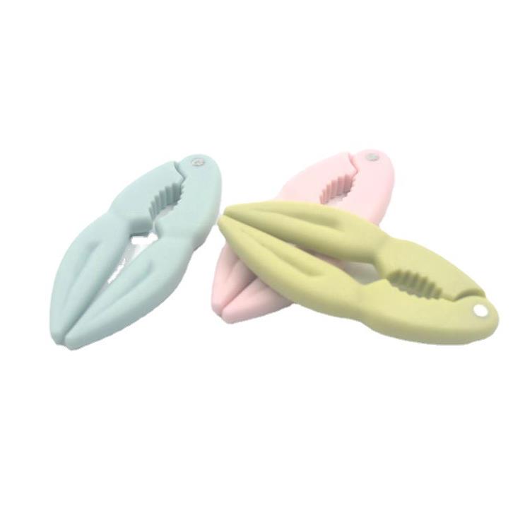 Homard Cracker Pinces De Crabe Pince En Plastique Noix En Acier Inoxydable Clips De Coquillage Noix Dentelées Noyau Décortiqueur Pince Portable Fournitures De Cuisine SN4413