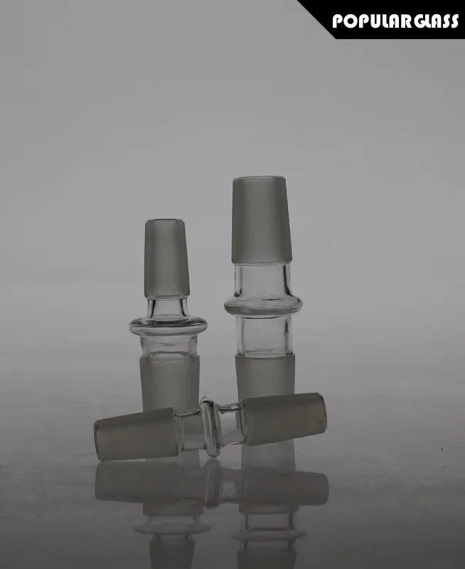Adaptador de vidro para cachimbos de água Bong adaptadores para cachimbos de fumar plataformas de petróleo adaptadores macho/fêmea junta 14,4 mm/18,8 mm