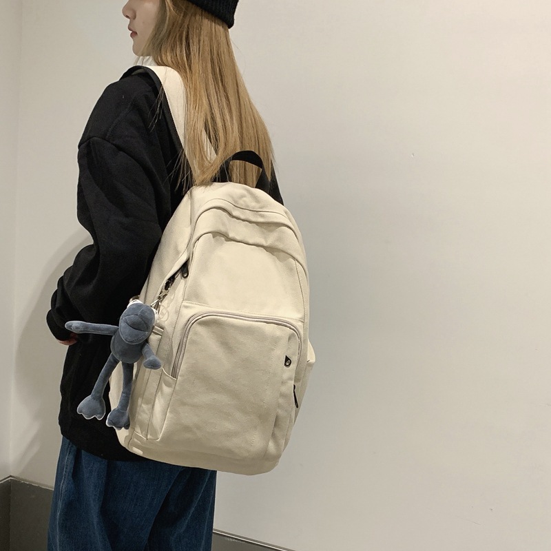 LU Simple Oxford Fabric Students Campus Campus Bags Outdoor Bags Teenager Shoolbag backpack trend الكورية مع سفر حقائب الظهر الترفيهية