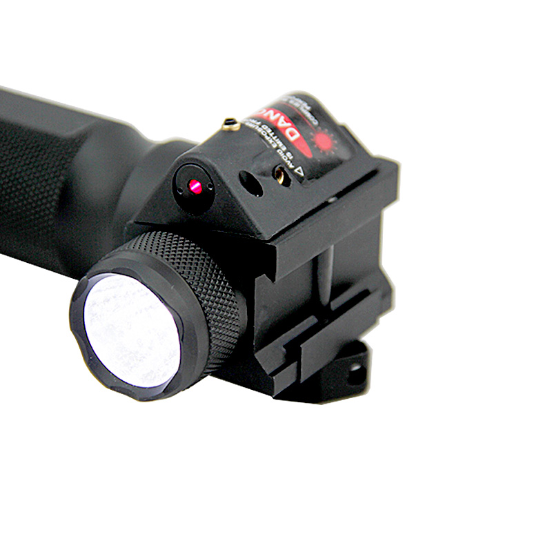 전술적 빠른 분리 가능한 수직 전직 그립 소총 LED 손전등 헌팅 건 조명 통합 빨간 레이저