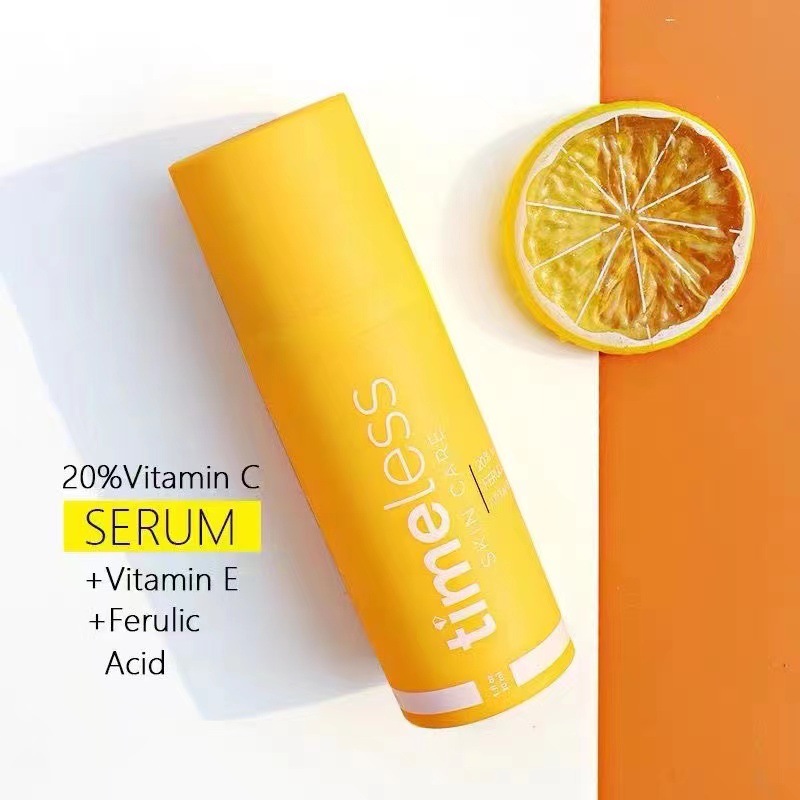 Tijdloze Gezicht Vitamine C Serum Primer 20% VC Plus VE Ferulinezuur Gezichtsverzorging Snel Geabsorbeerde Lotion Hydraterende Essentie 30ML