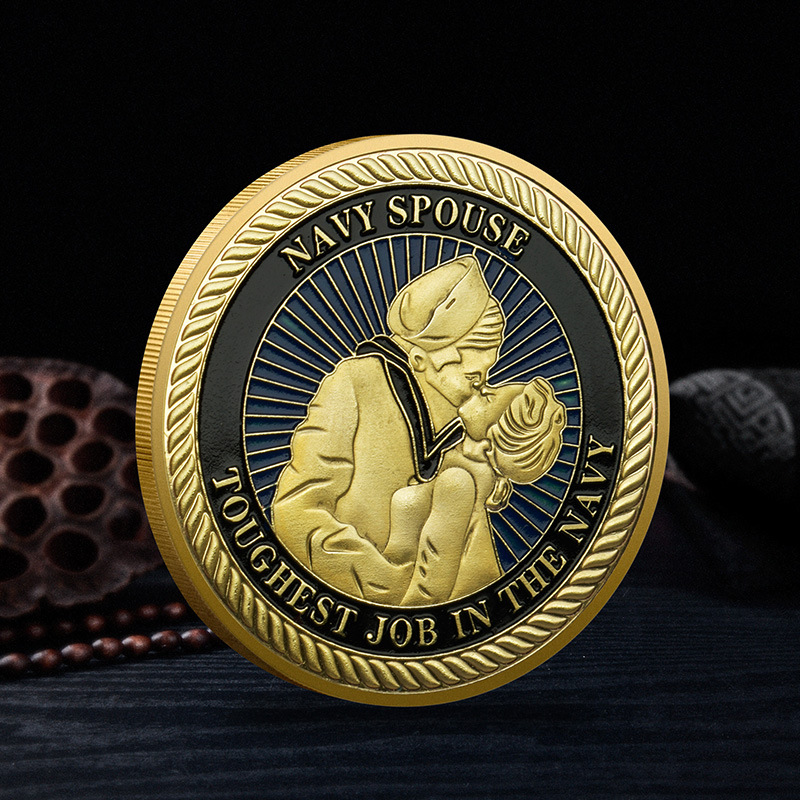 Arts and Crafts Commemorative coin three-dimensional relief paint metal handicraft making badge