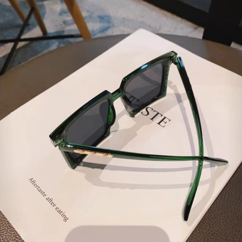Novos óculos Prade quadrados de armação com óculos de sol finos, óculos polarizados de rosto grande, fotos de rua masculinas da moda, óculos de sol bonitos, modernos e elegantes