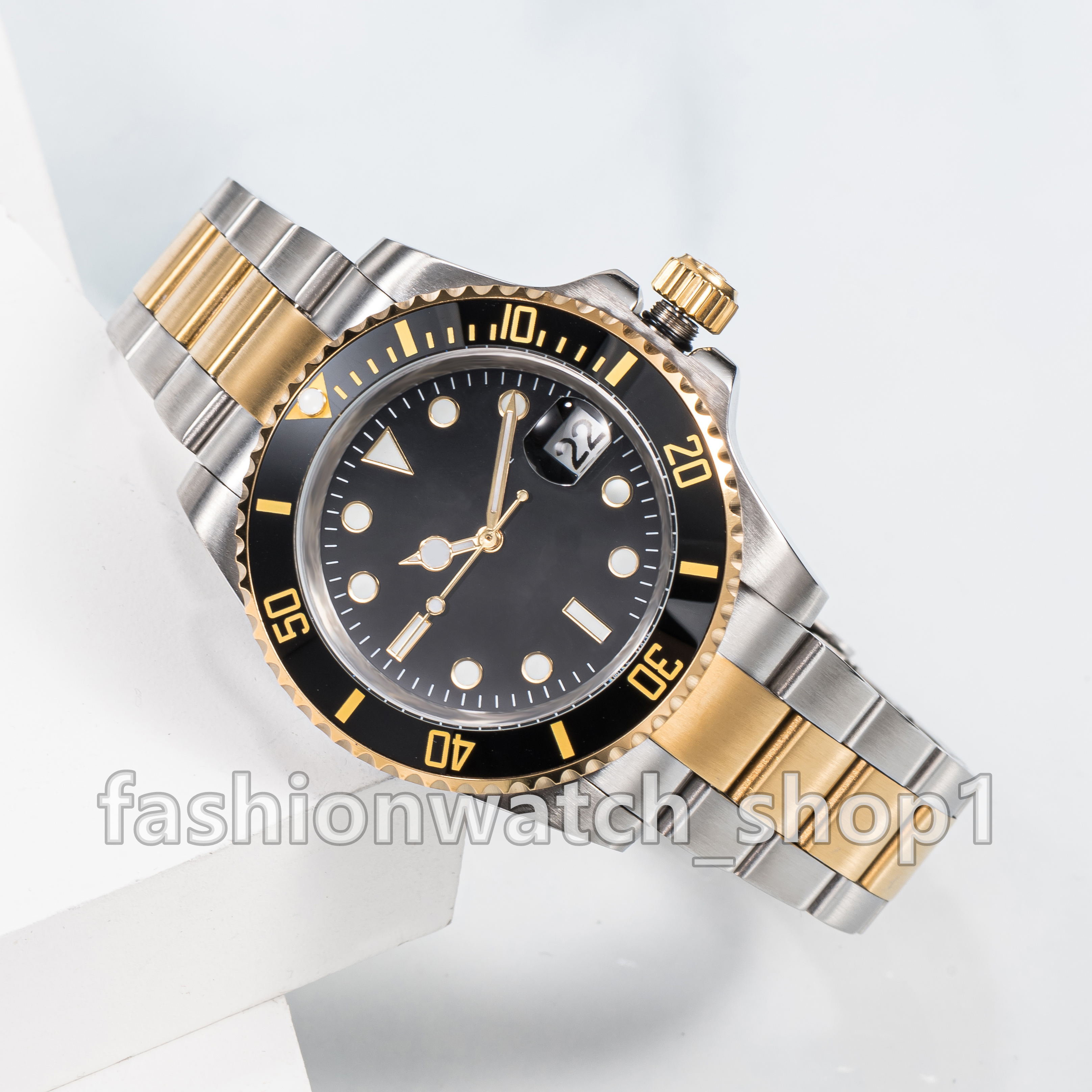 Nowy moda luksusowy zegarek dwukolorowy styl stawu ramki 904 zegarek stalowy Luminous Waterproof Sapphire Watch