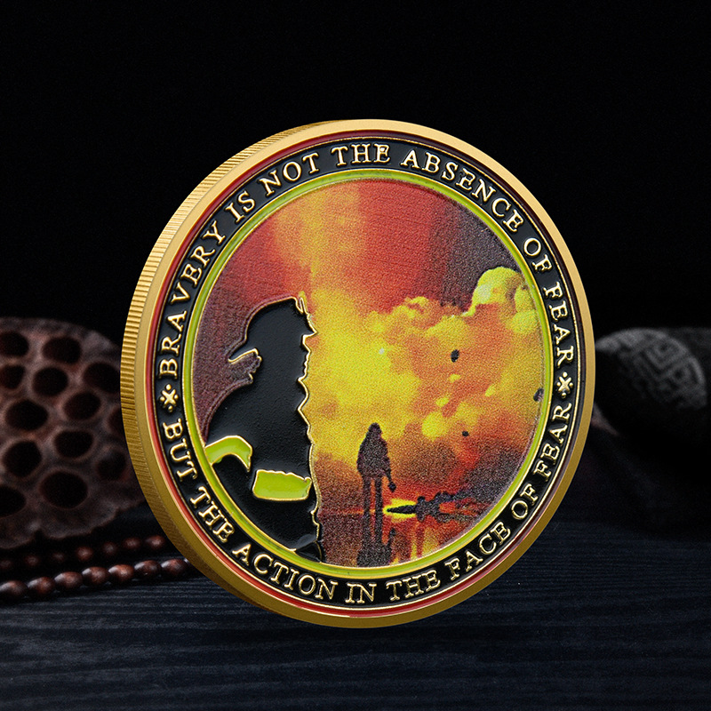 Arts and Crafts Commemorative coin Honorary badges for heroic firefighters Collection of gold and silver coin commemorative badges for fire fighting