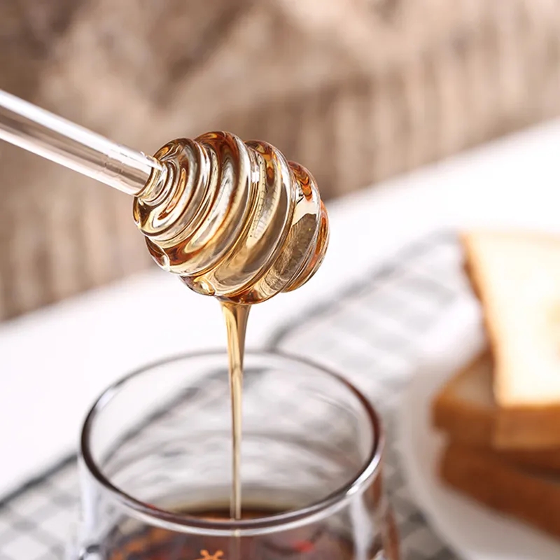 Glazen Honing Stok Lepels Creatieve Koffie Jam Transparante Roerstok Huishoudelijke Keuken Benodigdheden