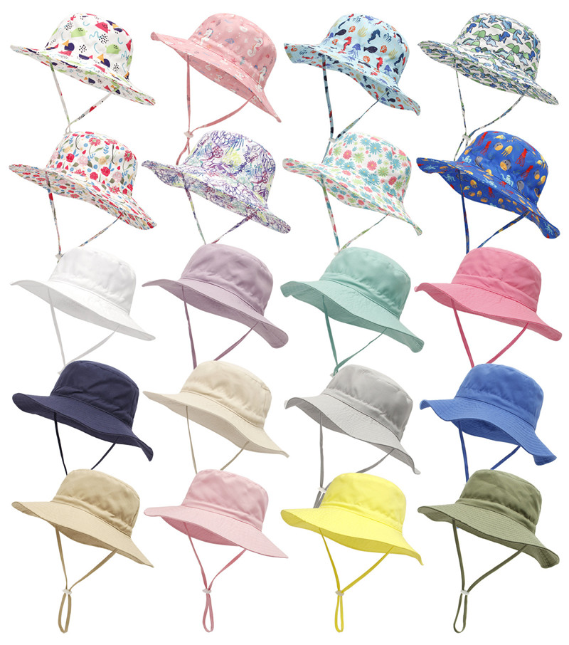 Chapeau pour enfants Chapeaux de bassin pour bébé Chapeau de plage Chapeau de pêcheur QMR16b