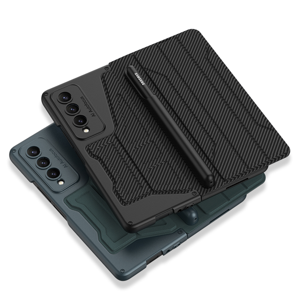 Odpinany uchwyt na długopis do etui Samsung Galaxy Z Fold 4 Flip Book Card Skórzana folia ochronna