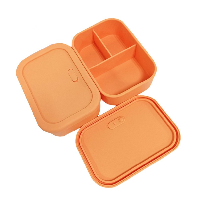Silicone Lunch Box Bento Box With Vent Travel Outdoors Portable Food