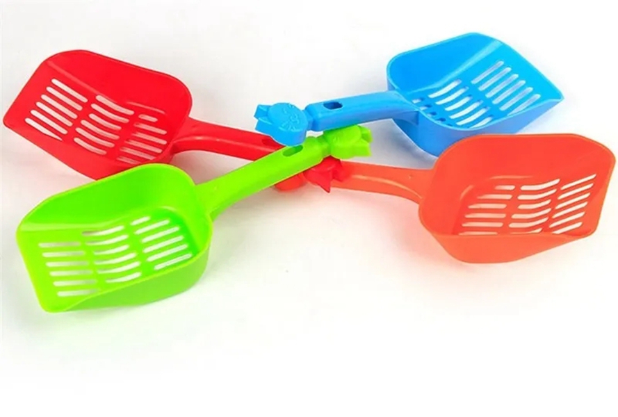 Plastic Huisdier Fecale Reiniging Spade Multi Kleur Met Handvat Kattenbakvulling Schop Duurzaam Dikker Huisdieren Levert Hot Koop 1tt cb