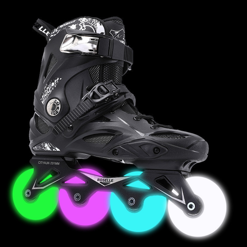 Patins à roulettes en ligne Original ROSELLE Slalom FSK Chaussures pour adulte Street Skating Show 90A PU Wheel ABEC9 Bearing Alliage Base Sneakers 230706