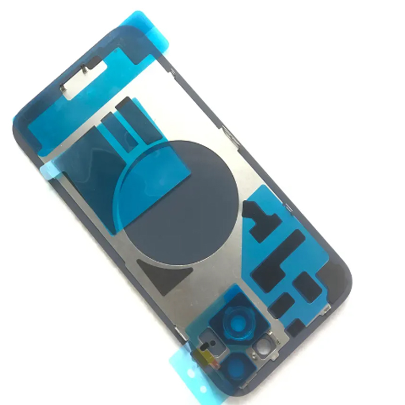 Pour iPhone 14 14 Plus couvercle de boîtier arrière avec objectif de caméra batterie verre porte arrière châssis cadre lunette plaque métallique