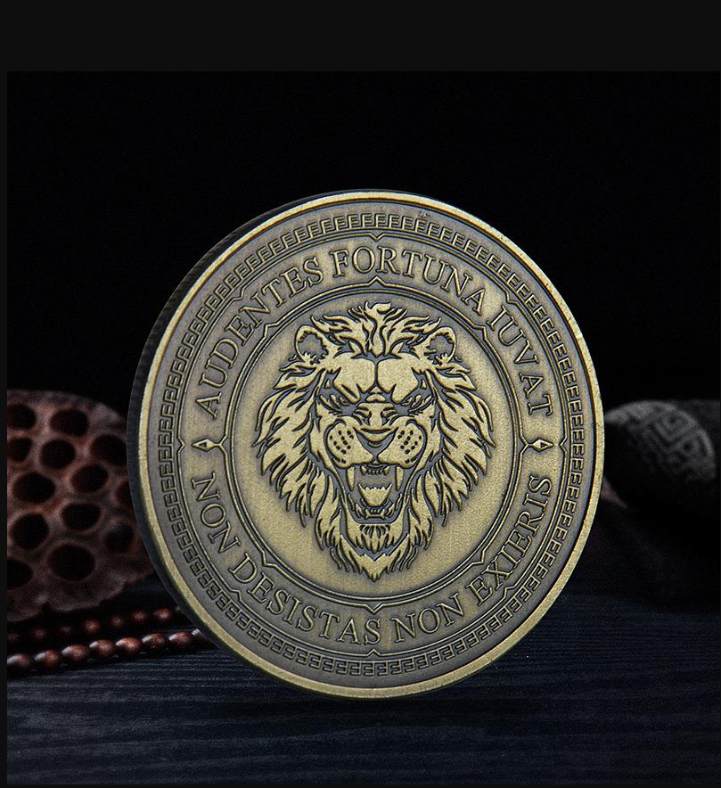 Konst och hantverk metallmedalj Lion Coin Courage Coin Challenge Coin