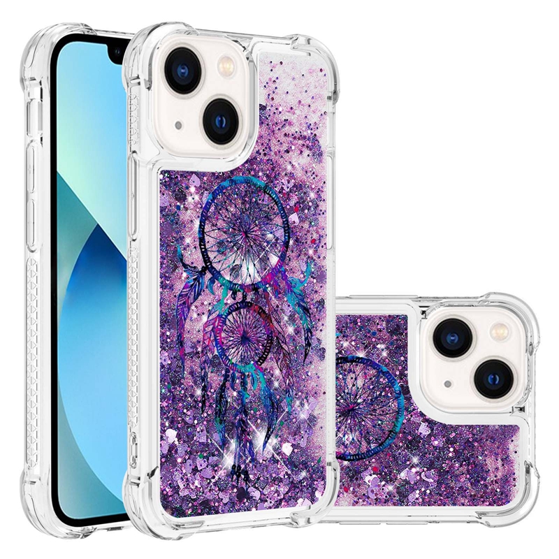 Estuches a prueba de golpes de arena movediza de la Torre Eiffel para Iphone 15 Pro Max Plus Samsung A24 A04E A34 5G A54 Soft TPU Flower Butterfly Bling Liquid Glitter Clear Phone Covers