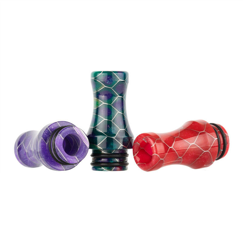 510 Long Vaso Snakeskin Resina Drip Tips Honeycomb Cigarette Mouth Pieces Cachimbo Bocal Para 510 Thread Smoke RDA RBA Tanque Atomizadores Driptips Cover