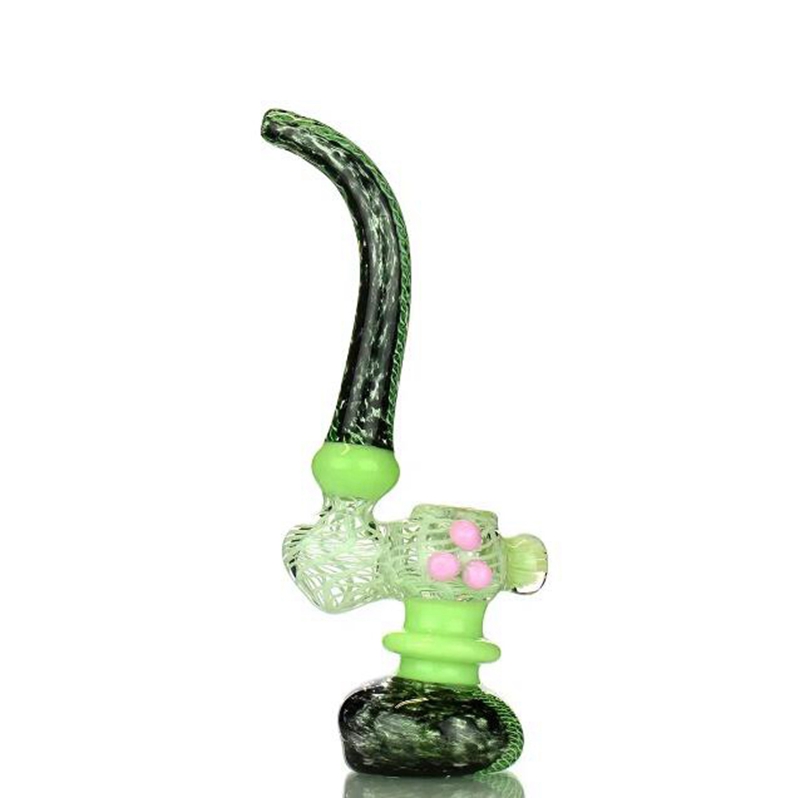 Latest Colorful Pyrex Thick Glass Smoking Bubbler Hookah Bong Pipes Portable Herb Tobacco Glass Filter Spoon Bowl Waterpipe Cigarette Holder DHL