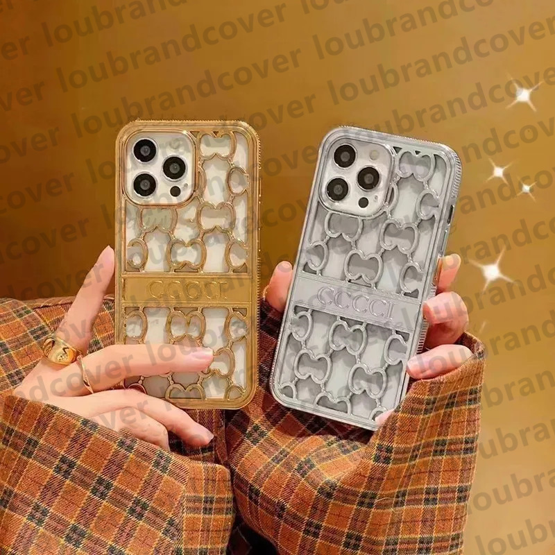 Luxuriöse Handyhülle Designer-iPhone-Hüllen für Apple iPhone 15 ProMax Hülle 14 13 12 Pro Max 14LUS Mobile Cover Lila Silber Gold Ausgehöhlte Wärmestrahlungs-Handyhüllen